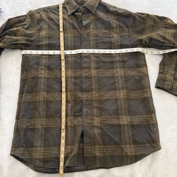 Scully Men's Western Shirt Size M Corduroy Long Sleeve Button Yard Plaid Brown - Picture 7 of 9